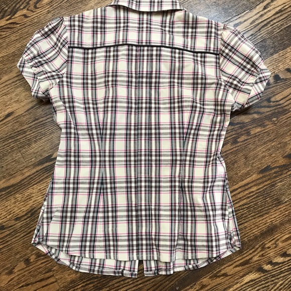 Puff Sleeve Plaid Shirt - Picture 2 of 5